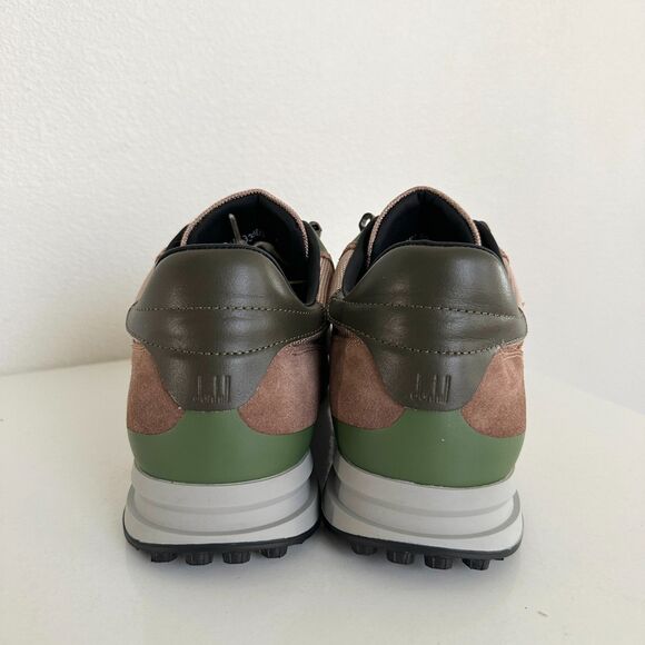 Dunhill Radial Runner Sneakers Leather Brown Green Mesh Italy Men\'s EU 43 US 10 main image 4